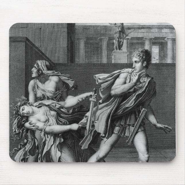 Phaedra, Oenone and Hippolytus Mouse Pad (Front)
