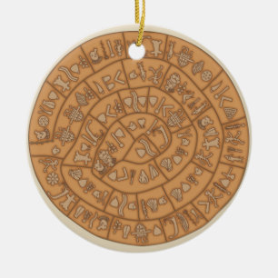 Phaistos disc ceramic ornament