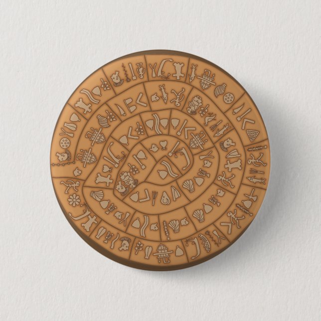 Phaistos disc pinback button (Front)