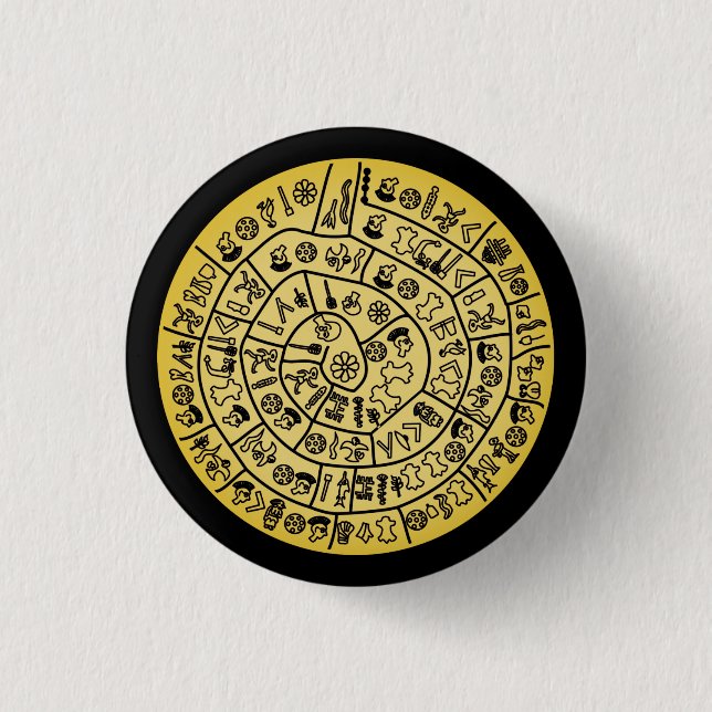 Phaistos Disk from Minoan Crete Button (Front)