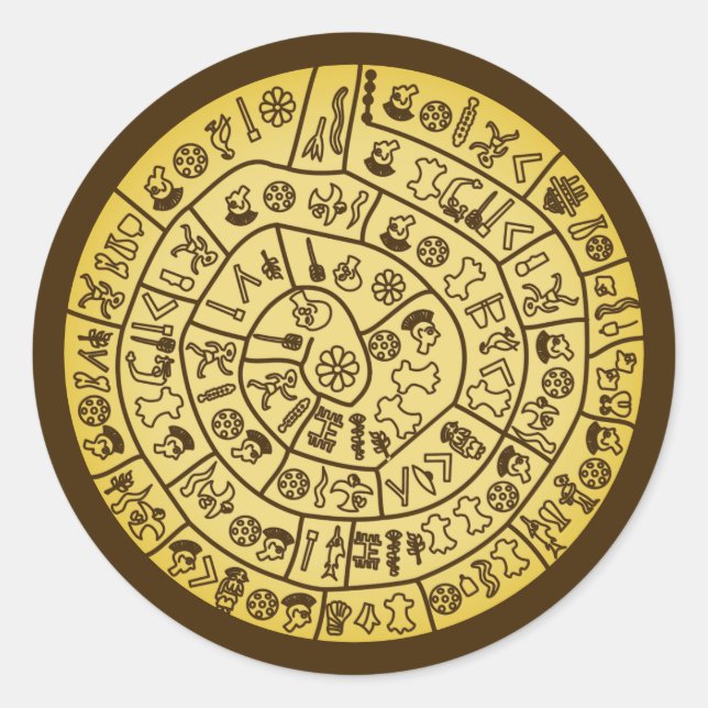 Phaistos Disk from Minoan Crete Classic Round Sticker (Front)