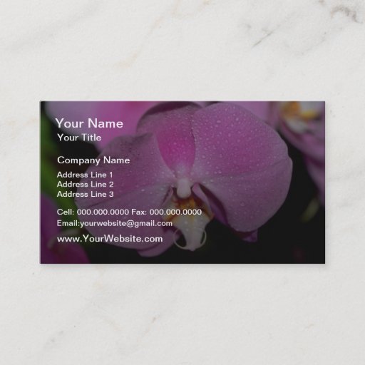 Customizable Phalaenopsis flowers business cards