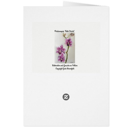 Phalaenopsis "Moth Orchid" 5" x 7", with envelope (Back)