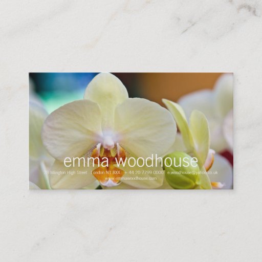 Customizable Phalaenopsis Orchid Business Cards