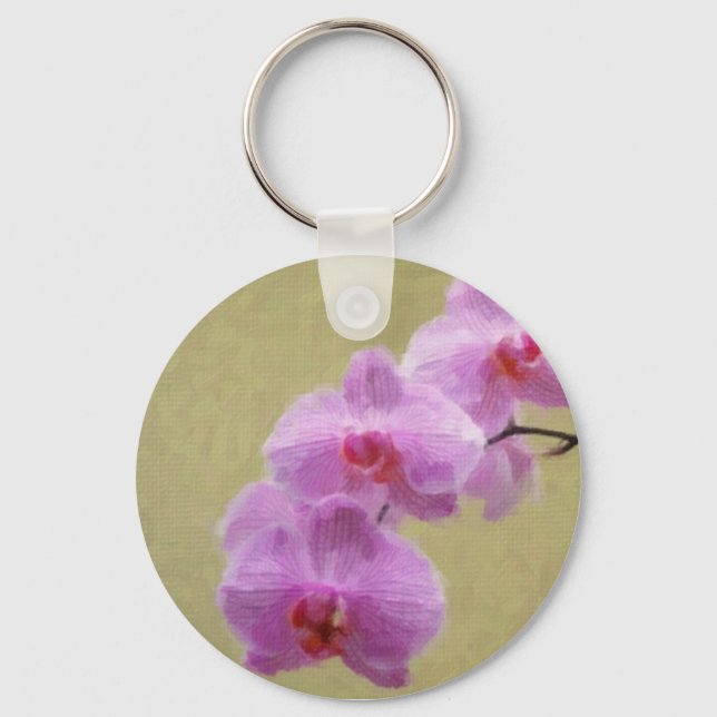 Phalaenopsis Orchid Keychain (Front)