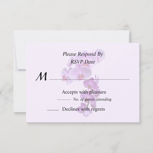 Phalaenopsis Orchids Large and Small RSVP Card (Front)