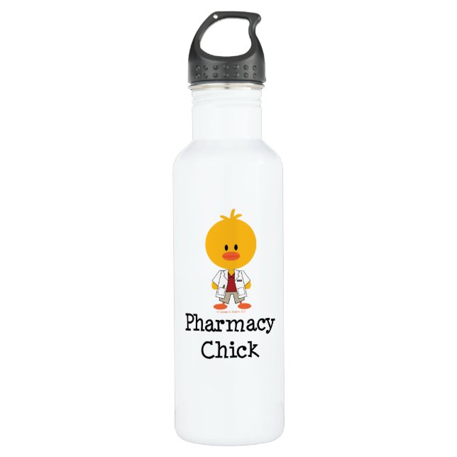 Phamacy Chick Stainless Steel Water Bottle (Front)