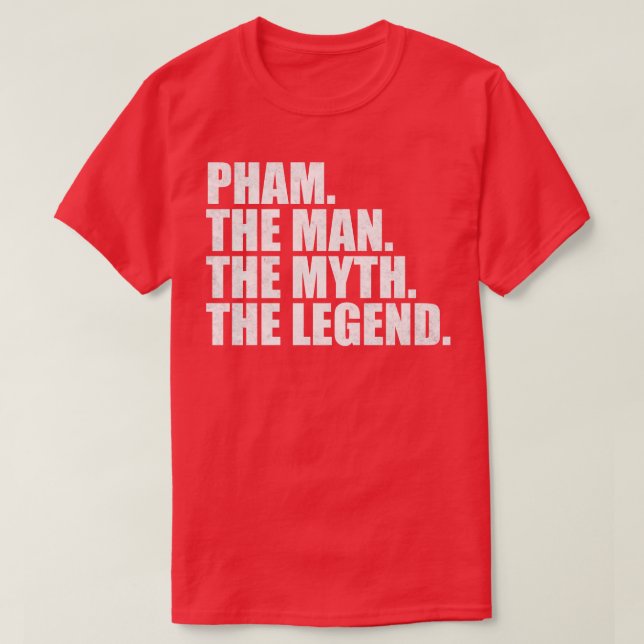 PhamPham Family name Pham last Name Pham Surname P T-Shirt (Design Front)