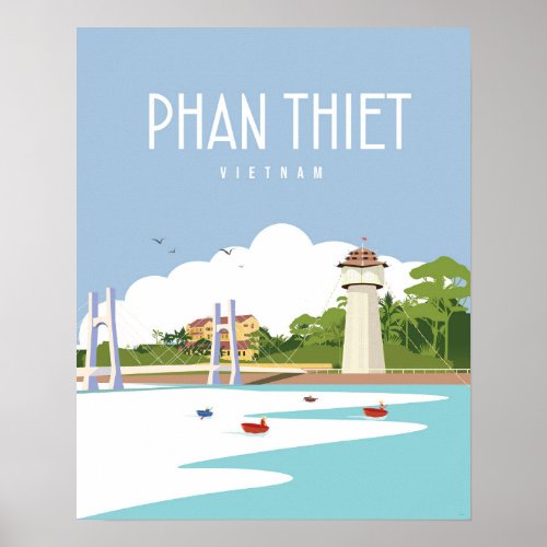 Phan Thiet  vietnam  Travel Poster   
