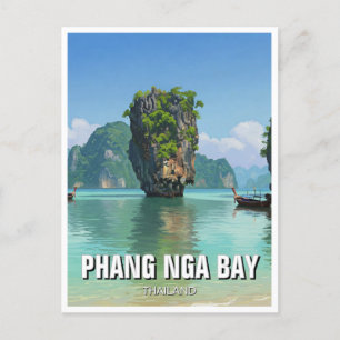 Phang Nga Bay Thailand Travel Postcard