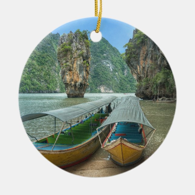 Phang Nga, Thailand Ceramic Ornament (Front)