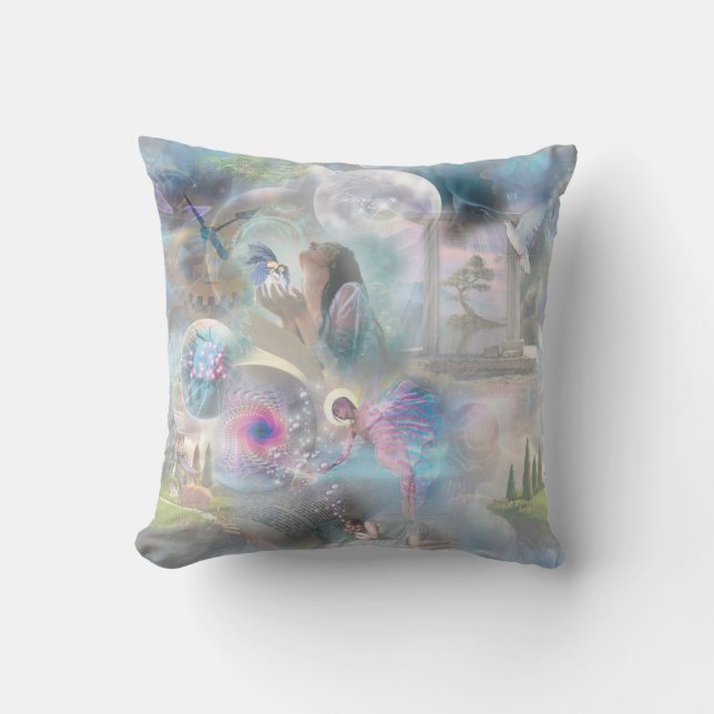 Phantasmagoria Fantasy Throw Pillow (Front)