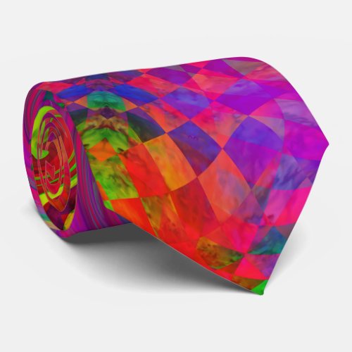 Phantasmagoria Warped Swirling Colors Neck Tie