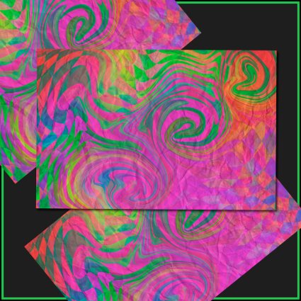 [Phantasmagoria] Warped Swirling Colors Tusse Paper