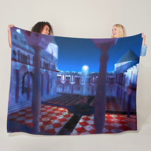 Phantastes Courtyard of the Palace Fleece Blanket