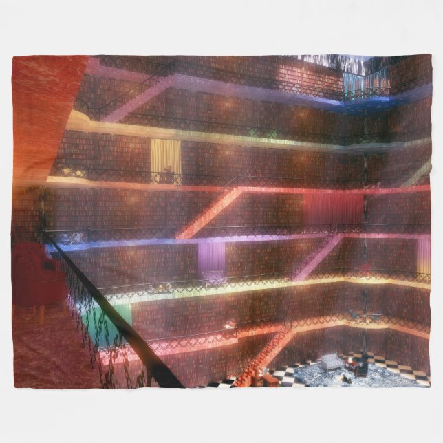 Phantastes: The Palace Library Fleece Blanket (Front (Horizontal))