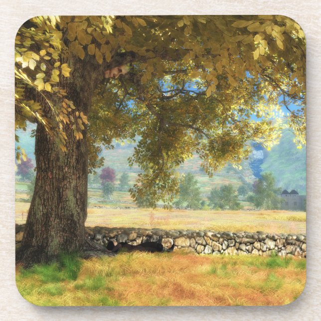 Phantastes: Under the Beech Tree Cork Coasters (Front)