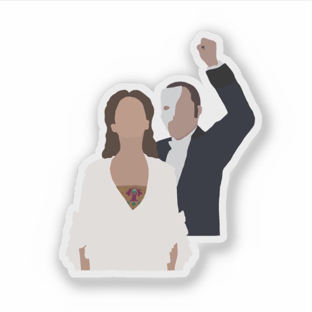 Phantom and Christine Sticker (Front)