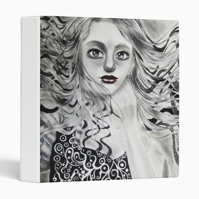 Phantom Girl Drawing 3 Ring Binder (Front/Spine)