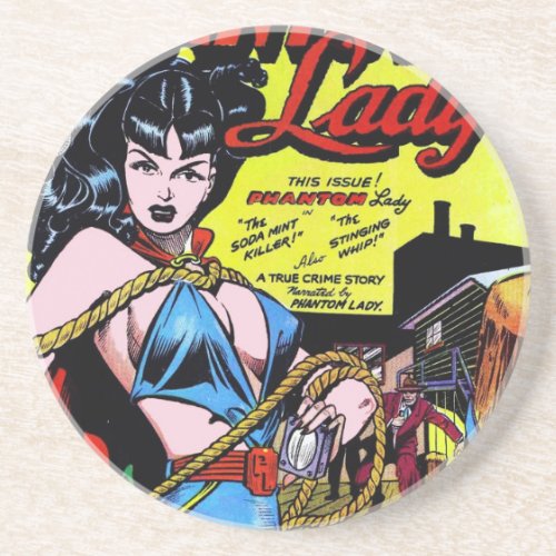 Phantom Lady 17 Vintage Comic Book Matt Baker Coaster