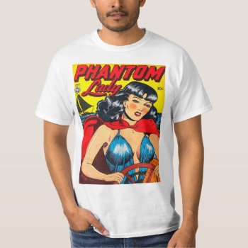 Phantom Lady Comic T-shirt by RetroAndVintage at Zazzle