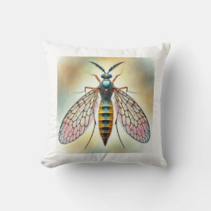 Phantom Midge 120724IREF114 - Watercolor Throw Pillow