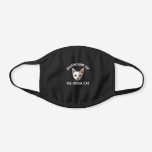 Phantom of the Opera Cat - Kitty Theate Black Cotton Face Mask