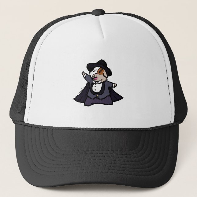 Phantom of the Opera Guinea Pig Trucker Hat (Front)