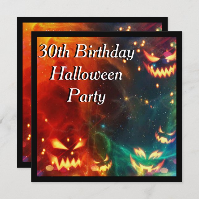 Phantom Pumpkins 30th Birthday Party Invitation (Front/Back)