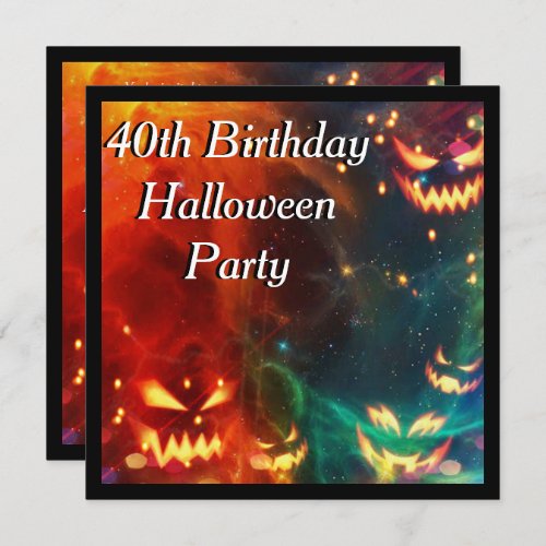 Phantom Pumpkins 40th Birthday Party Invitation