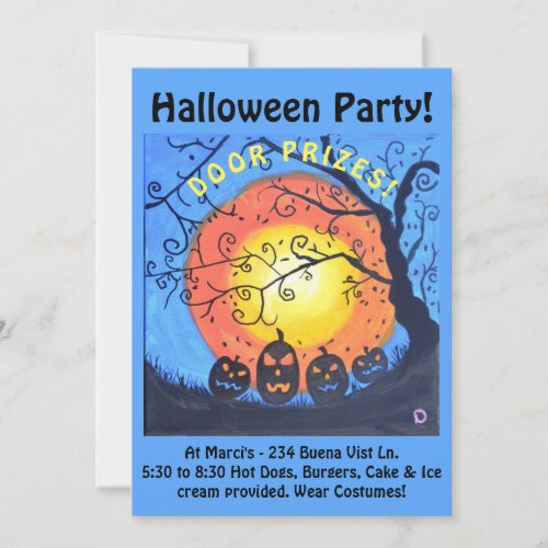 Phantom Pumpkins Halloween Party Invitation