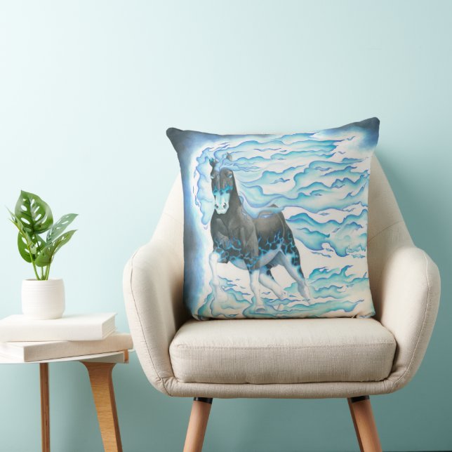 Phantom Steed 2 Throw Pillow (Chair)