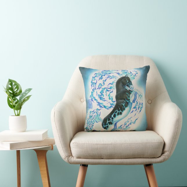 Phantom Steed Throw Pillow (Chair)