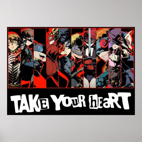 Phantom thieves will take your heart poster
