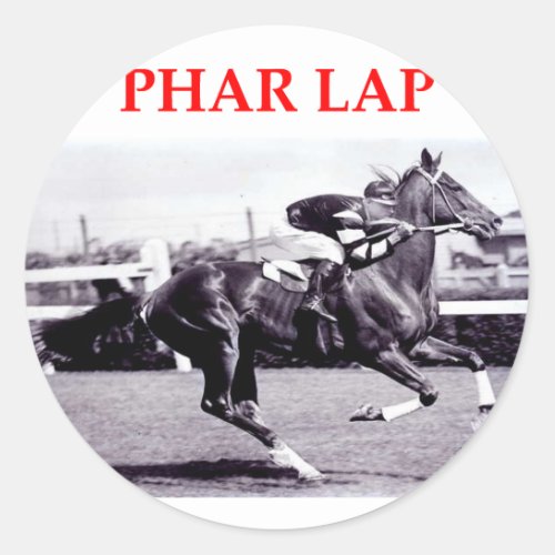 phar lap classic round sticker