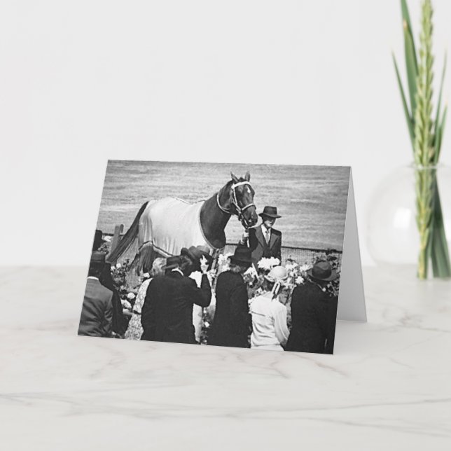 Phar Lap runs late Card (Front)