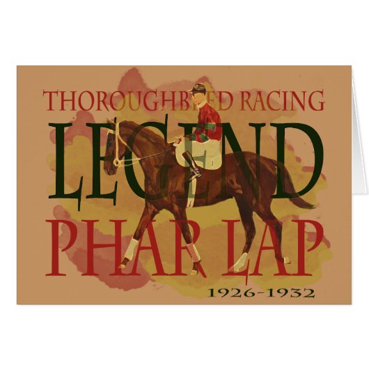 Phar Lap - Thoroughbred Horse Racing Legend (Front Horizontal)