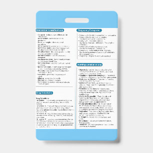 Pharamcolgy Quick Reference Badge