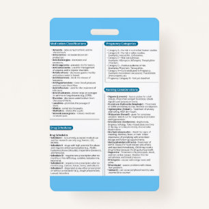 Pharamcolgy Quick Reference Badge