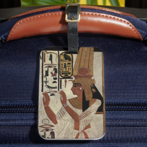Pharaoh Ancient Egypt Tomb mural graffiti Artwork Luggage Tag