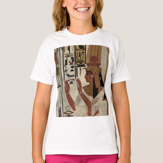 Pharaoh Ancient Egypt Tomb mural graffiti Artwork T-Shirt (Front)
