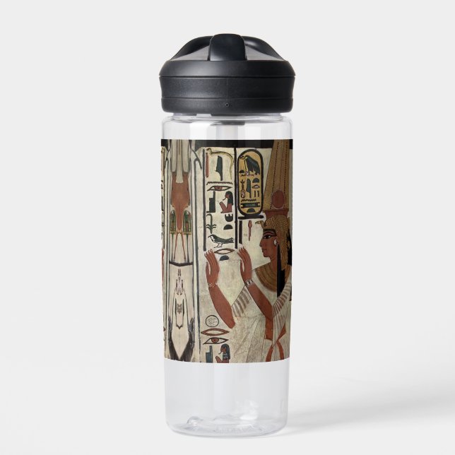 Pharaoh Ancient Egypt Tomb mural graffiti Artwork Water Bottle (Front)