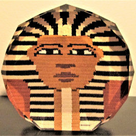 Pharaoh Artisan Crochet Print on Free Standing Photo Block