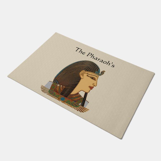 Pharaoh Egyptian Folk Art Doormat (Angled)