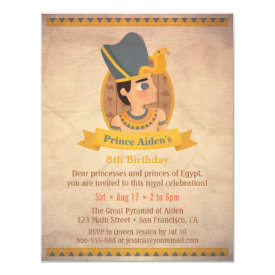 Pharaoh Egyptian Themed Kids Birthday Party Card