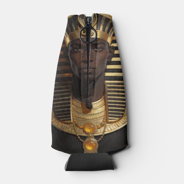 Pharaoh Energy — Ancient African King Modern Art Bottle Cooler (Back)