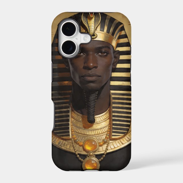 Pharaoh Energy Ancient African King Modern Art P iPhone Case (Back)