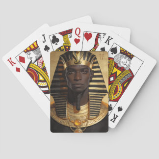 Pharaoh Energy — Ancient African King Modern Art Poker Cards