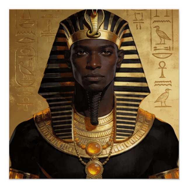 Pharaoh Energy — Ancient African King Modern Art  Poster (Front)