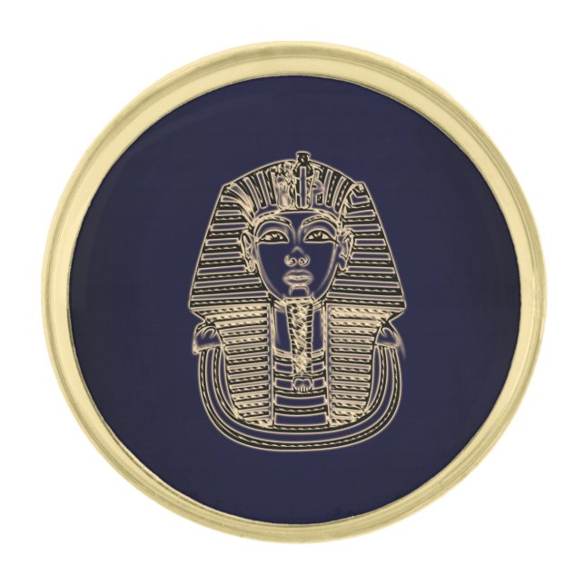 Pharaoh Gold Finish Lapel Pin (Front)